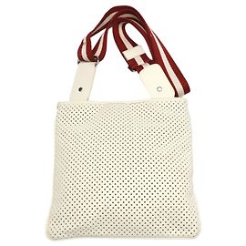 Bolsa de ombro em couro BALLY Punching Branco