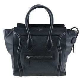 Céline Sac à main micro shopper Celine Luggage Noir