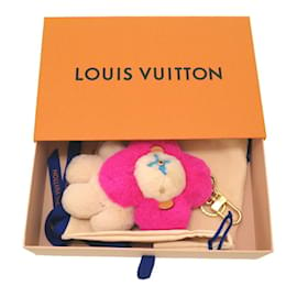 Louis Vuitton-Porte-clés Monogram Fleur Louis Vuitton-Rose,Beige