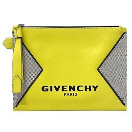 Pochette Givenchy grise et jaune Marron Jaune