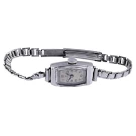 Rolex-Montre-bracelet antique pour femmes avec cadran argenté Rolex-Autre