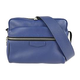 Louis Vuitton-Louis Vuitton Taiga Cobalt Outdoor Messenger PM Shoulder Bag-Blue