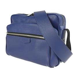Louis Vuitton-Louis Vuitton Taiga Cobalt Outdoor Messenger PM Shoulder Bag-Blue