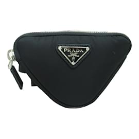 Schwarzer Polyester-Gürtel von Prada mit Tasche Schwarz
