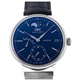 IWC-IWC Portofino Hand-Wound Moon Phase Watch-Blue