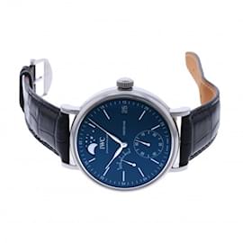 IWC-IWC Portofino Hand-Wound Moon Phase Watch-Blue