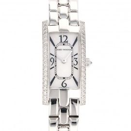 Relógio Harry Winston Avenue C Mini 332LQW com mostrador branco Branco