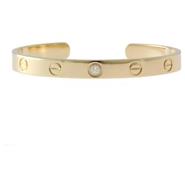 Cartier-Cartier Love Open Bangle in 18K Yellow Gold with Diamond-Other