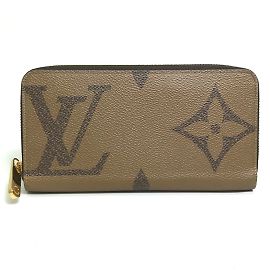 Louis Vuitton Monogram Giant Reverse Zippy Wallet Brown Other Monogram