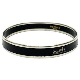 Hermès Pulsera Enamel PM Caleche de Hermes Fan Negro