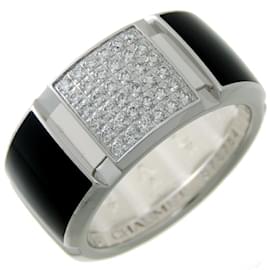 Anillo Chaumet Class One de diamante y ónice Negro Blanco