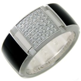 Anel Chaumet Class One em diamante e ônix Preto Branco