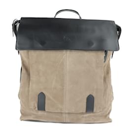 Christian Louboutin-Sac à dos en cuir suédé Christian Louboutin-Marron,Noir