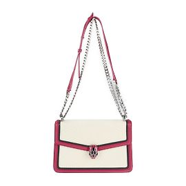 Bulgari Sac à épaule Bvlgari Serpenti Diamond Blast Noir Écru