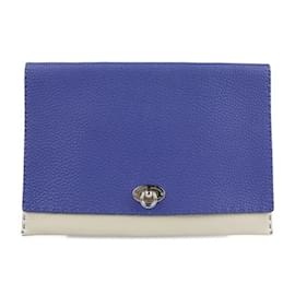 Fendi-Fendi Alda 326 Selleria Clutch Bag-Blue