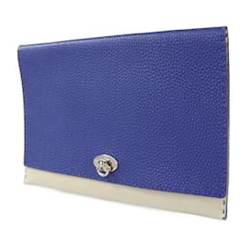 Fendi-Fendi Alda 326 Selleria Clutch Bag-Blue
