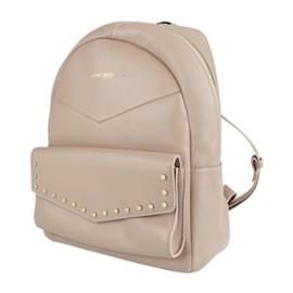 Jimmy Choo-Jimmy Choo Cassie Leather Backpack-Beige