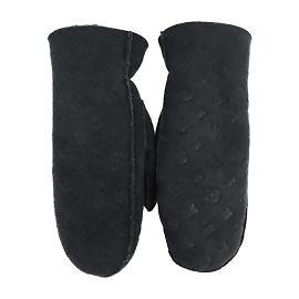 Louis Vuitton Muff Shearling Lamb Gloves Black