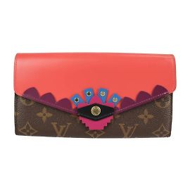 Portafoglio Sarah Bi-Fold Monogramma Louis Vuitton Marrone Rosso