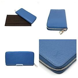 Louis Vuitton-Louis Vuitton Taurillon Zippy Wallet Vertical-Blue