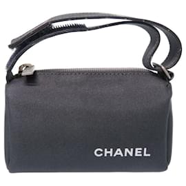 Chanel-Pochette en nylon grise Chanel-Marron