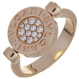 Bulgari Bvlgari Flip Damenring aus weißer Muschel und Diamant Pink Weiß