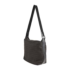 Fendi-Fendi Zucchino Shoulder Bag-Black,Dark brown