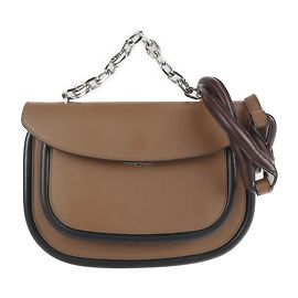 Marni Maruni Leather Shoulder Bag Brown Black