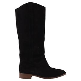 SéZane Botas de montar de cuero Negro