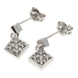 Boucles d'oreilles pendantes en diamant en or blanc 18K Michel Klein Autre