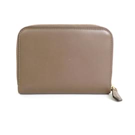 Fendi-Fendi Brown Leather Bi-Fold Wallet-Brown