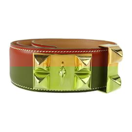 Hermès-Hermes Collie de Cyan Medor Belt-Brown