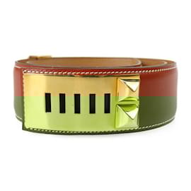 Hermès-Hermes Collie de Cyan Medor Belt-Brown