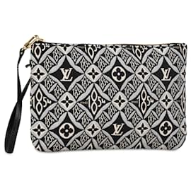 Louis Vuitton-Black Louis Vuitton Since 1854 Neverfull MM Pouch-Black