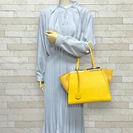 Fendi-Fendi Trois Jours Tote Bag-Yellow