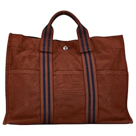 Hermès-Hermès Cabas-Brown