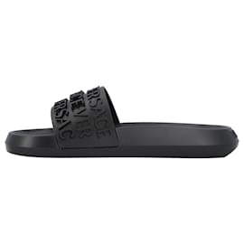 Versace-Rubber Pool Slides-Black