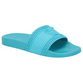 Versace-Versace Palazzo Medusa Pool Slide-Blue