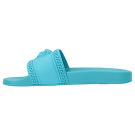 Versace-Versace Palazzo Medusa Pool Slide-Blue