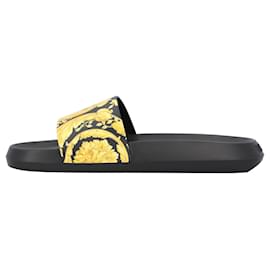 Versace-Barocco Bathing Slides-Black
