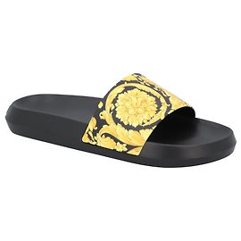 Versace Barocco Bathing Slides Black