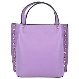 Valentino Garavani Bolsa tote adornada com Rockstud Valentino roxa Roxo