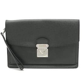 Louis Vuitton-Pochette Belaia Taiga de Louis Vuitton-Noir,Gris