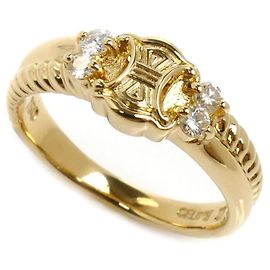 Céline Bague Macadam en or jaune 18K avec diamant Celine Doré