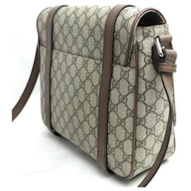 Gucci-Gucci GG Supreme Shoulder Bag-Brown