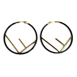 Fendi-Fendi Metal F IS Hoop Earrings-Other