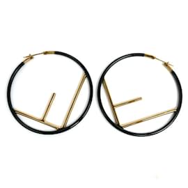 Fendi-Fendi Metal F IS Hoop Earrings-Other
