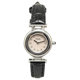 Fendi-Fendi Silver Quartz Stainless Steel 320L Diamond Watch-Silvery
