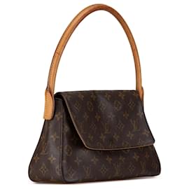 Louis Vuitton-Louis Vuitton Brown Monogram Looping Mini-Brown
