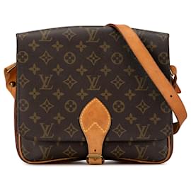 Louis Vuitton-Louis Vuitton Brown Monogram Cartouchiere GM-Brown